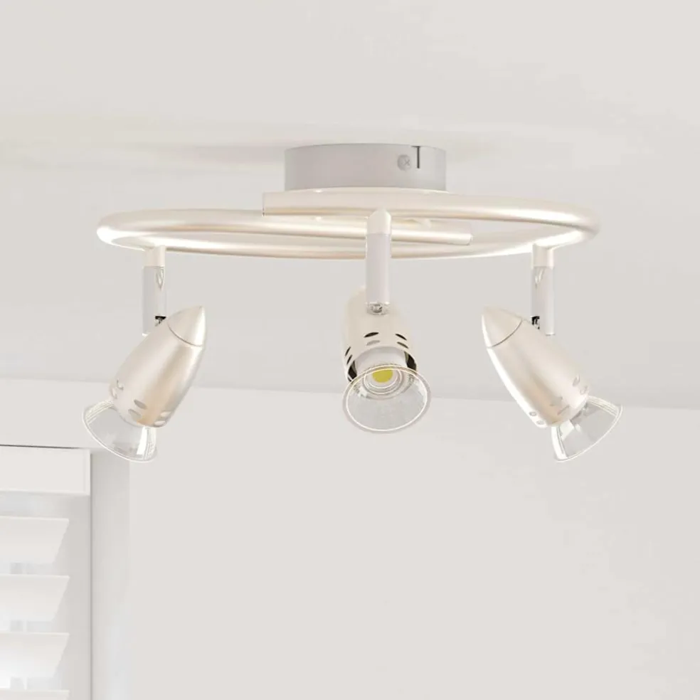 vidaXL Plafondspot met schijnwerpers Wit 26 x 26 x 16 cm Metaal