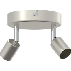 vidaXL Plafondspot met schijnwerpers Nikkel 12 x 8 cm Staal
