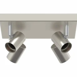 vidaXL Plafondspot met schijnwerpers Nikkel 26 x 26 x 11,5 cm Metaal