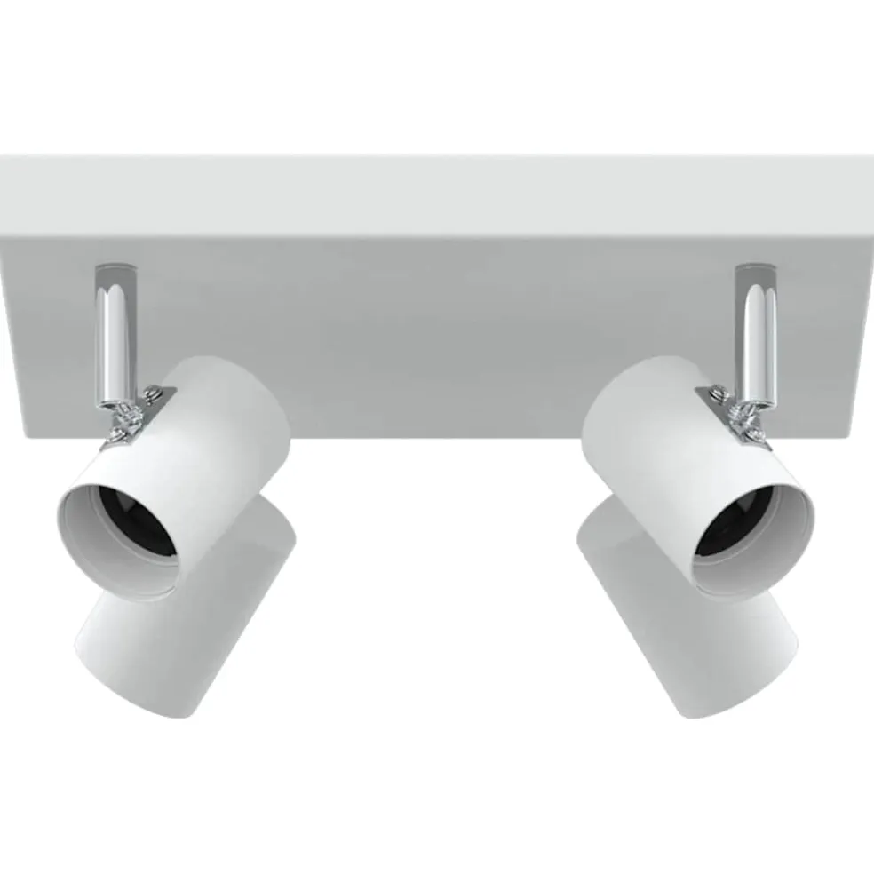 vidaXL Plafondspot met schijnwerpers Wit 26 x 26 x 11,5 cm Metaal