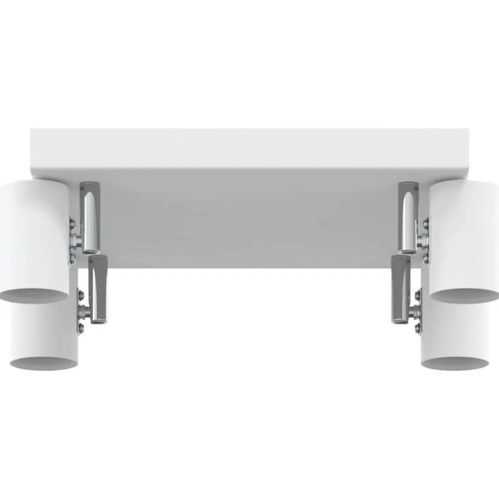 vidaXL Plafondspot met schijnwerpers Wit 26 x 26 x 11,5 cm Metaal