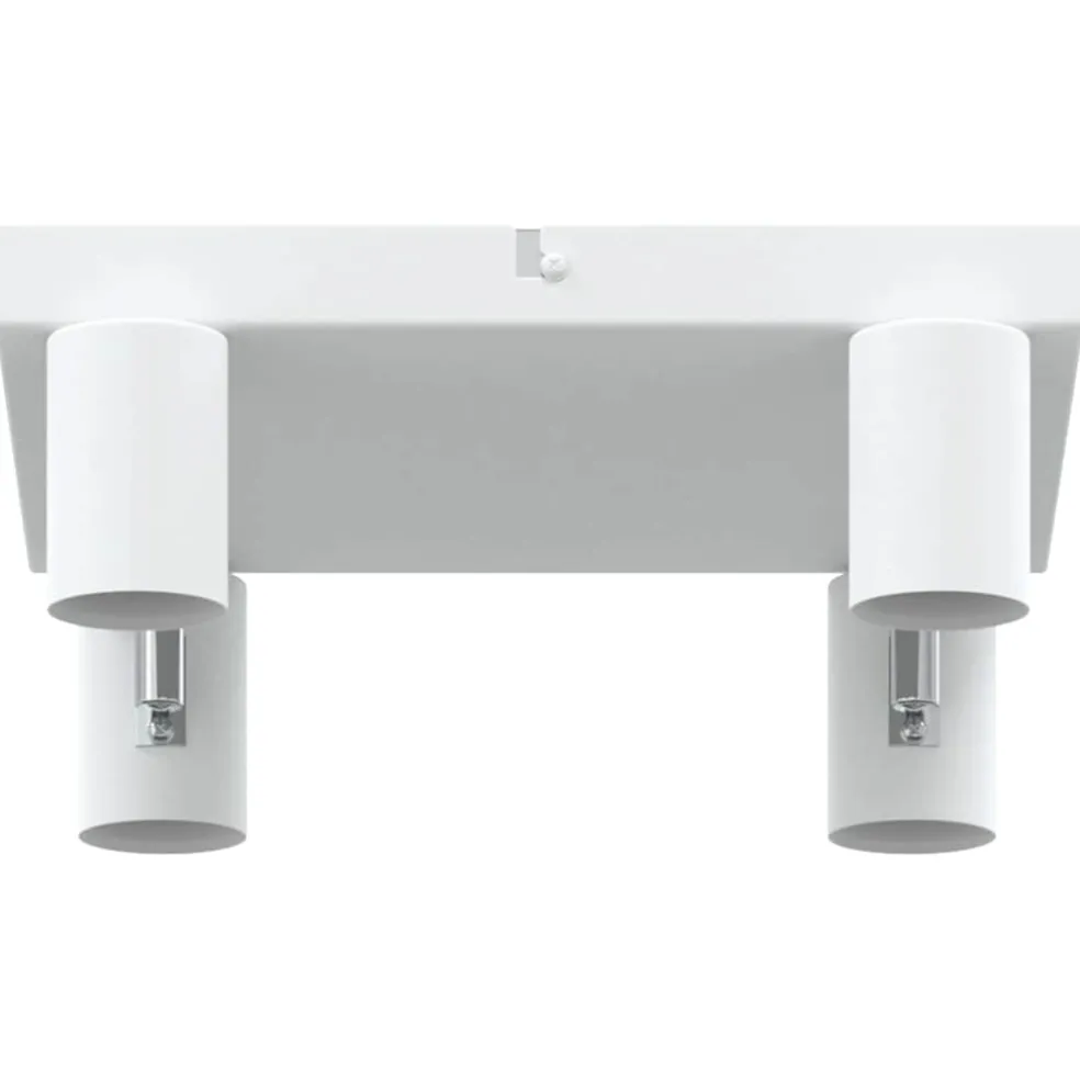 vidaXL Plafondspot met schijnwerpers Wit 26 x 26 x 11,5 cm Metaal