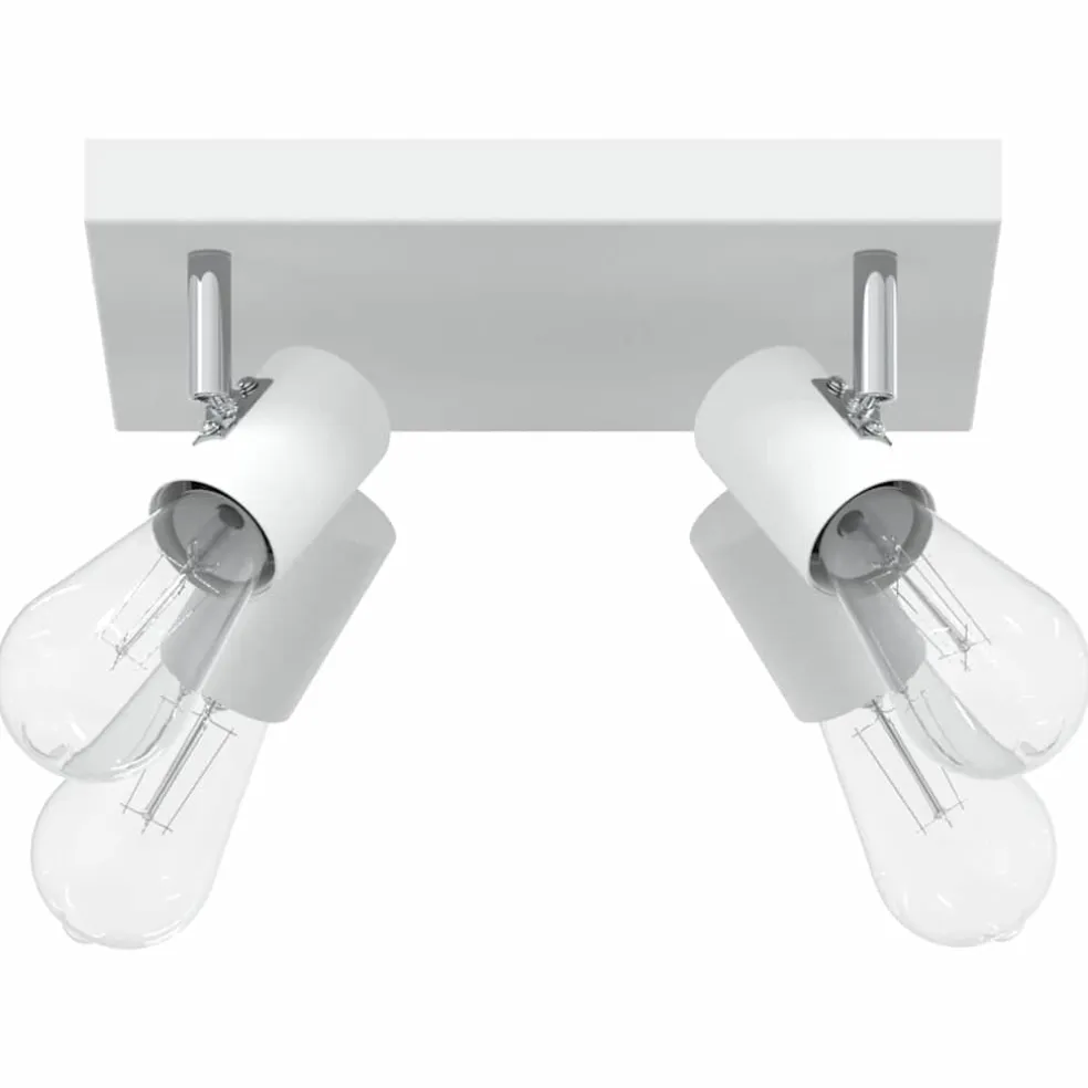 vidaXL Plafondspot met schijnwerpers Wit 26 x 26 x 11,5 cm Metaal