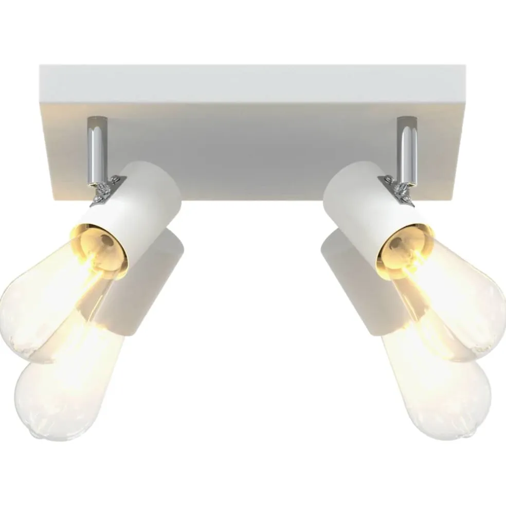 vidaXL Plafondspot met schijnwerpers Wit 26 x 26 x 11,5 cm Metaal