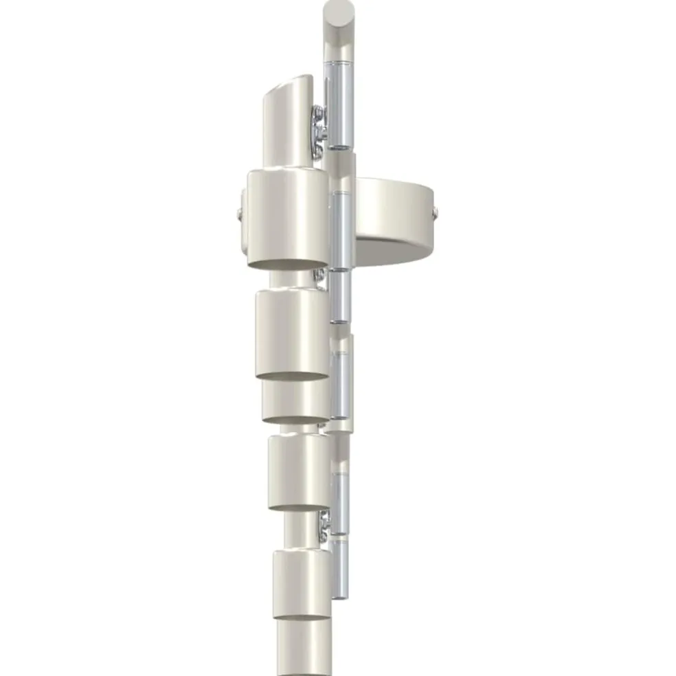 vidaXL Plafondspot met schijnwerpers Nikkel 176,5 x 9,5 x 14 cm Staal