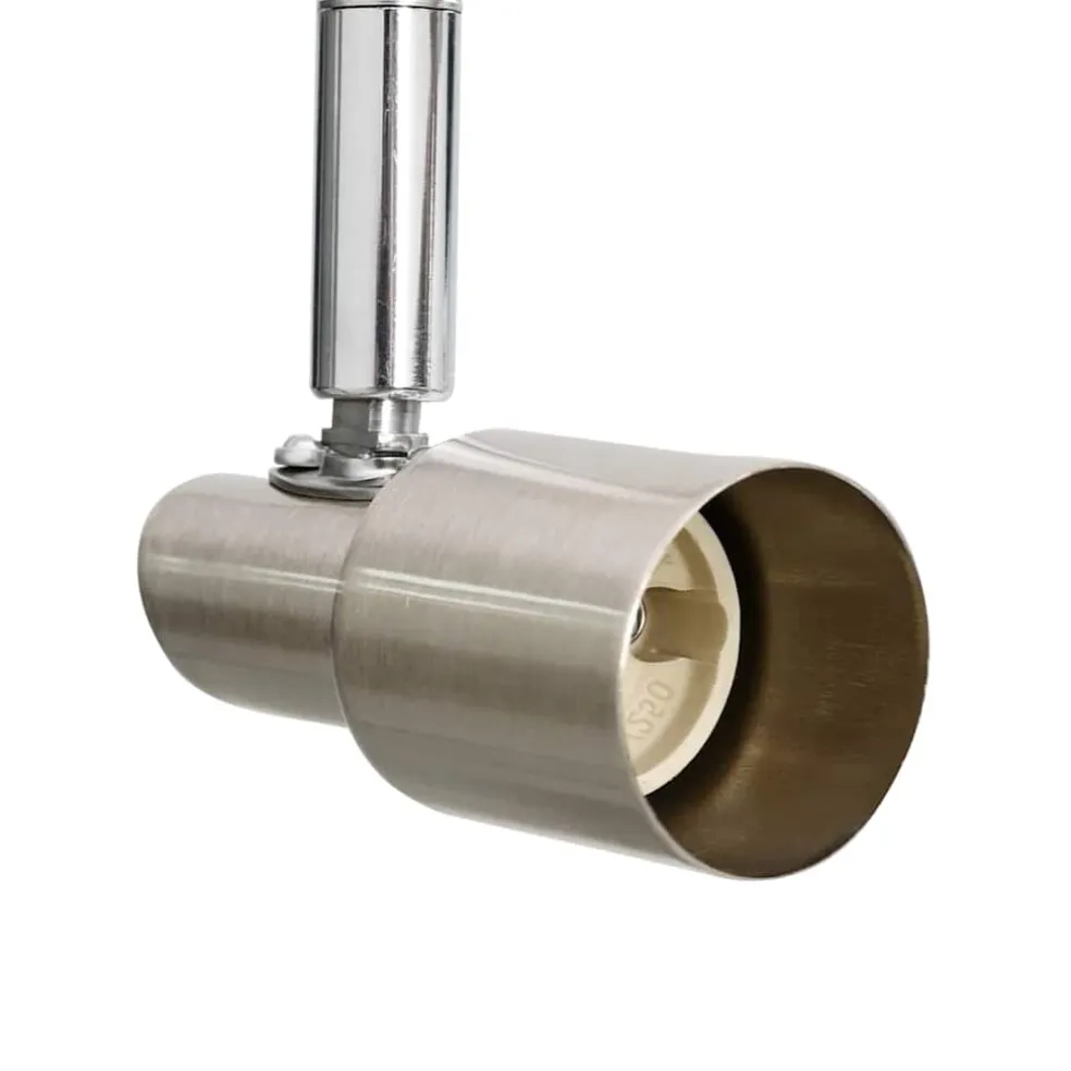vidaXL Plafondspot met schijnwerpers Nikkel 176,5 x 9,5 x 14 cm Staal