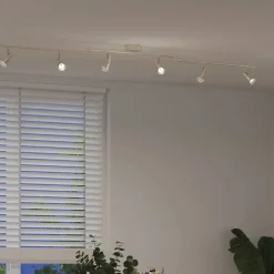 vidaXL Plafondspot met schijnwerpers Nikkel 176,5 x 9,5 x 14 cm Staal