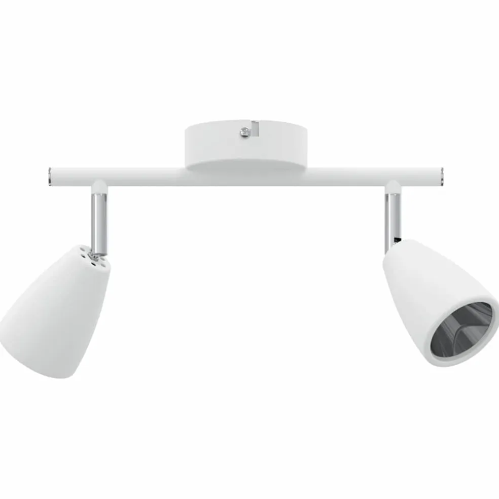 vidaXL Plafondspot met schijnwerpers Wit 25.5 x 8 x 16 cm Metaal