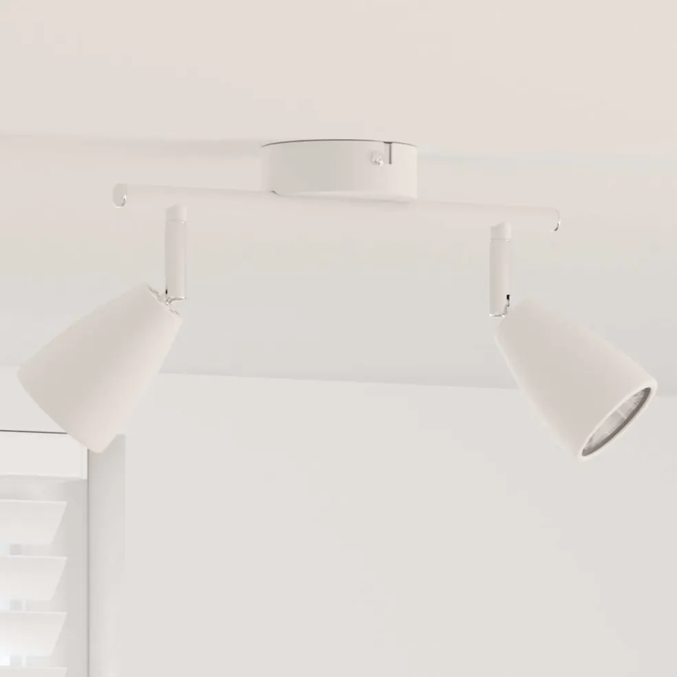 vidaXL Plafondspot met schijnwerpers Wit 25.5 x 8 x 16 cm Metaal