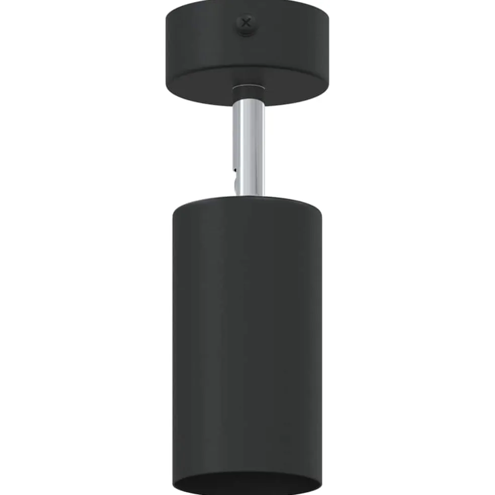 vidaXL Plafondspot met schijnwerpers Zwart 6 x 6 x 16 cm Metaal