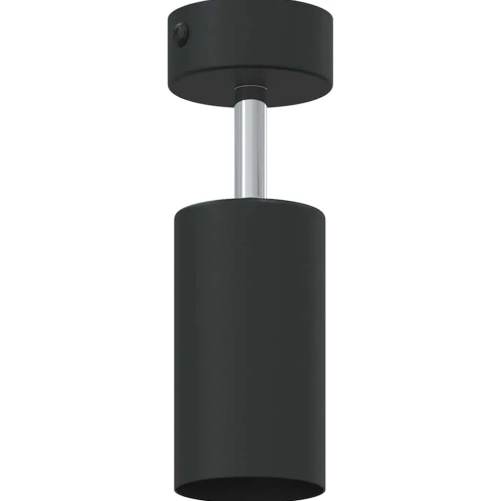 vidaXL Plafondspot met schijnwerpers Zwart 6 x 6 x 16 cm Metaal