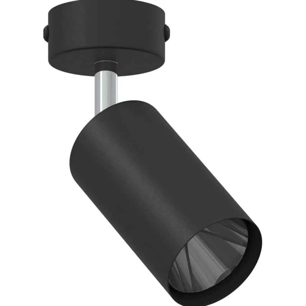 vidaXL Plafondspot met schijnwerpers Zwart 6 x 6 x 16 cm Metaal