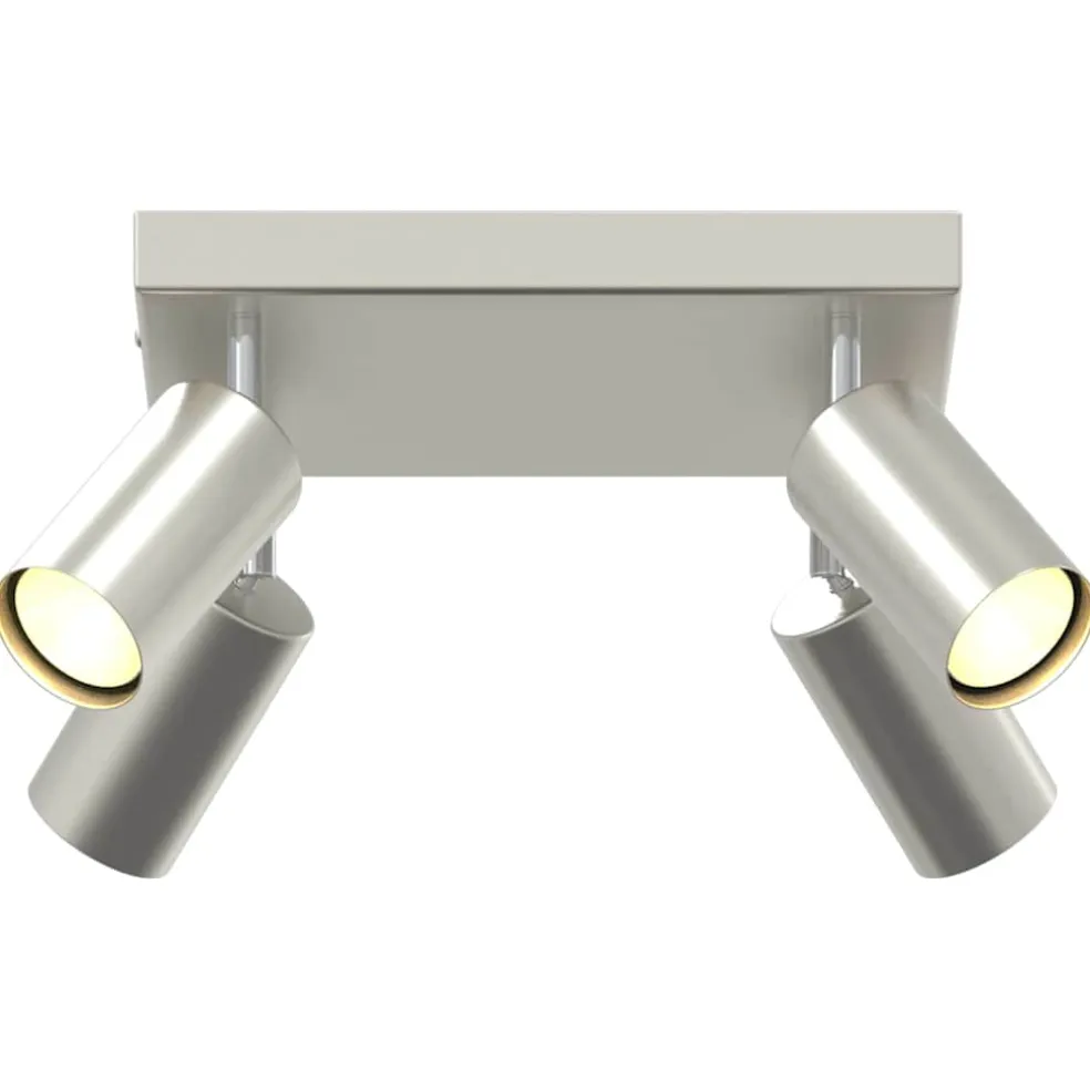 vidaXL Plafondspot met schijnwerpers Nikkel 73 x 6 x 16 cm Metaal