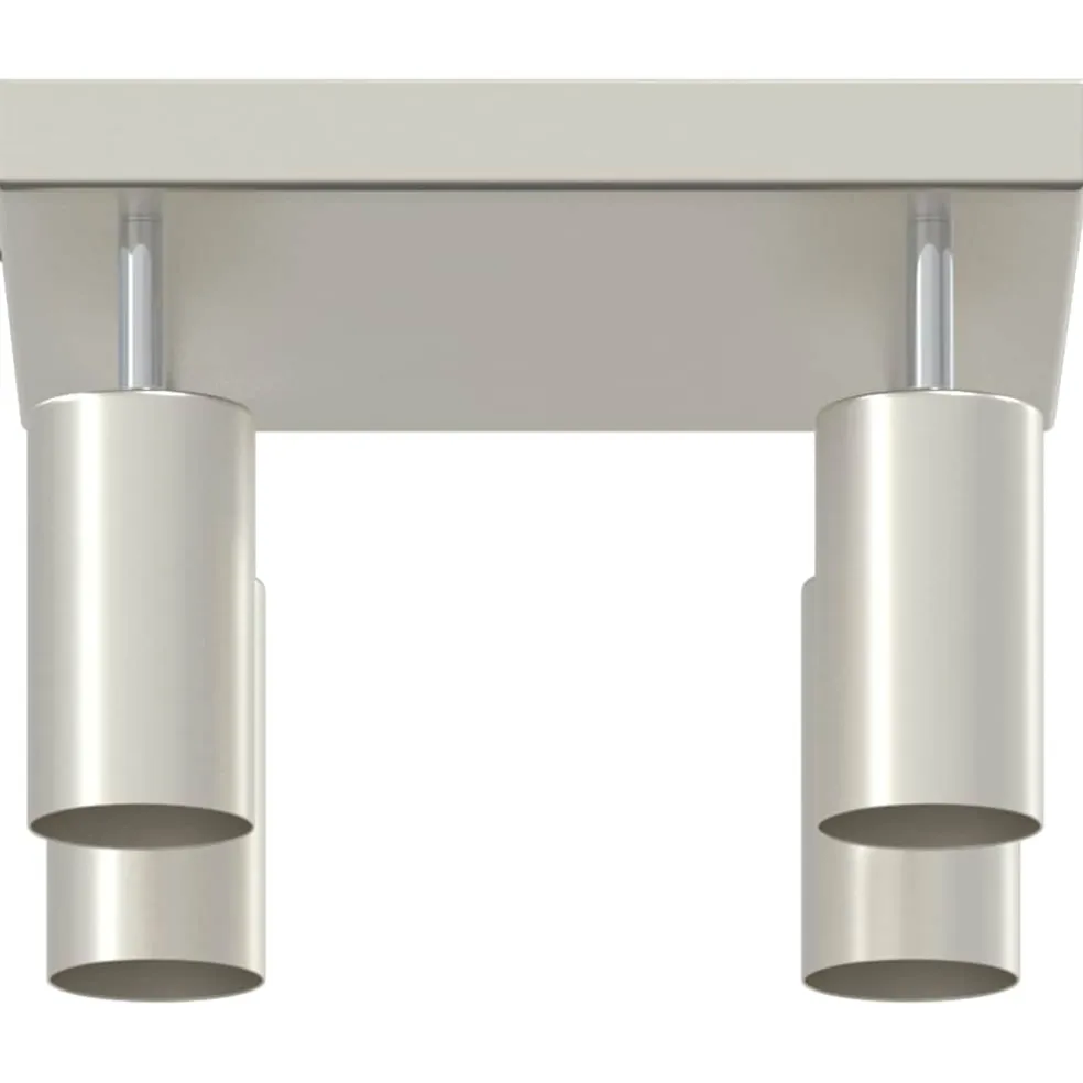 vidaXL Plafondspot met schijnwerpers Nikkel 73 x 6 x 16 cm Metaal
