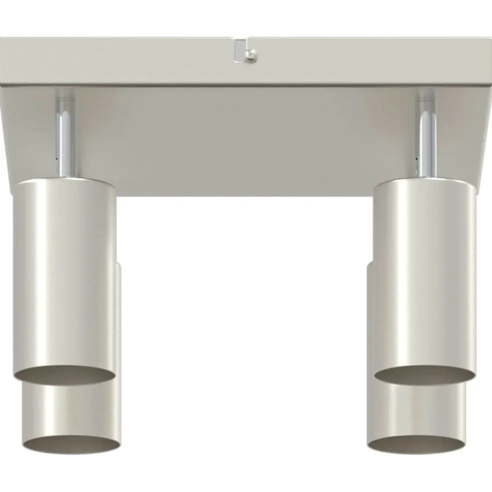 vidaXL Plafondspot met schijnwerpers Nikkel 73 x 6 x 16 cm Metaal