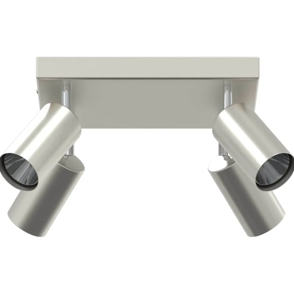 vidaXL Plafondspot met schijnwerpers Nikkel 73 x 6 x 16 cm Metaal