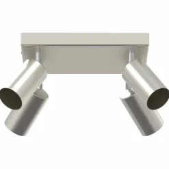 vidaXL Plafondspot met schijnwerpers Nikkel 73 x 6 x 16 cm Metaal