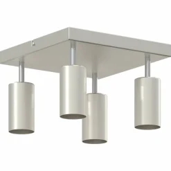 vidaXL Plafondspot met schijnwerpers Nikkel 73 x 6 x 16 cm Metaal