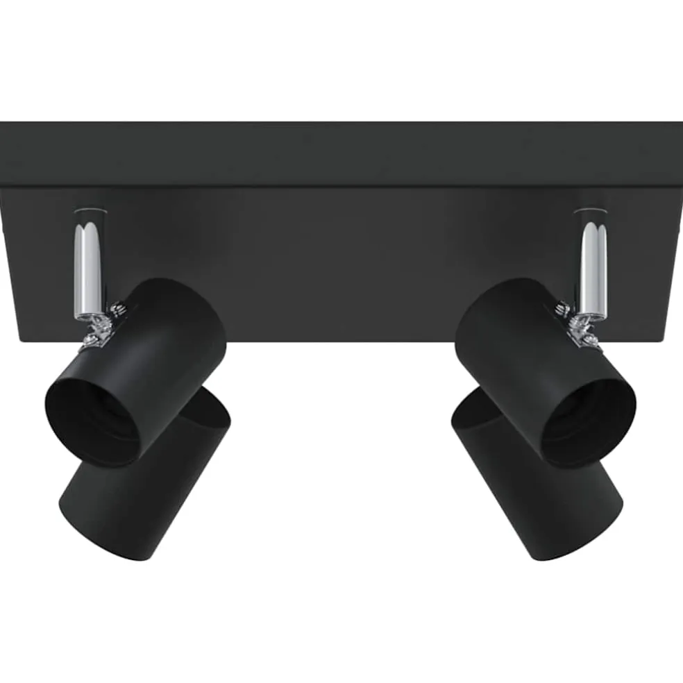 vidaXL Plafondspot met schijnwerpers Zwart 73 x 6,5 x 11,5 cm Metaal