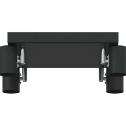 vidaXL Plafondspot met schijnwerpers Zwart 73 x 6,5 x 11,5 cm Metaal