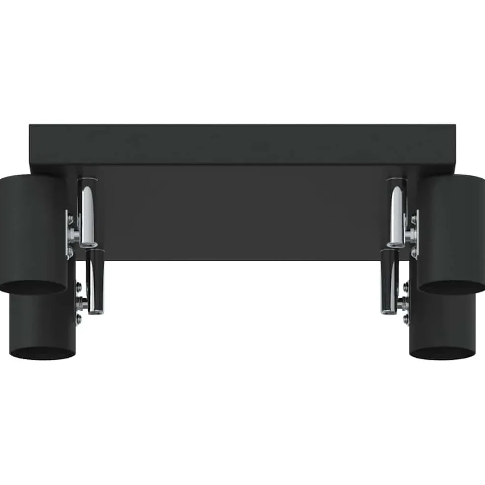 vidaXL Plafondspot met schijnwerpers Zwart 73 x 6,5 x 11,5 cm Metaal