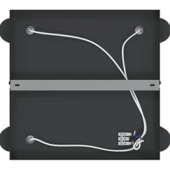 vidaXL Plafondspot met schijnwerpers Zwart 73 x 6,5 x 11,5 cm Metaal