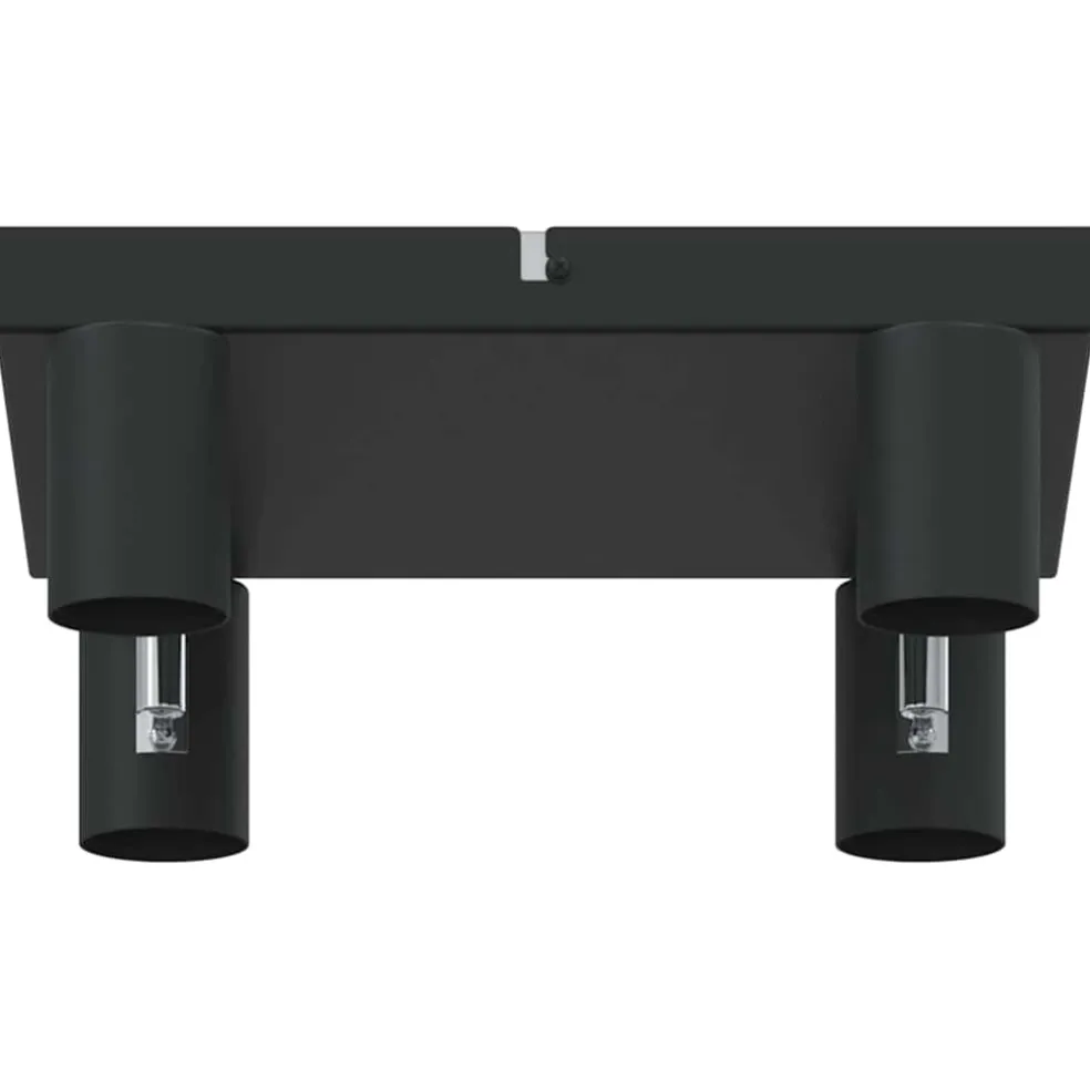 vidaXL Plafondspot met schijnwerpers Zwart 73 x 6,5 x 11,5 cm Metaal