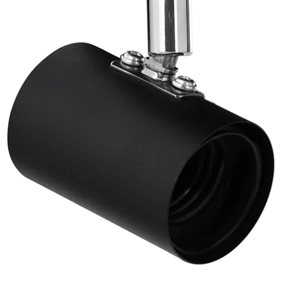 vidaXL Plafondspot met schijnwerpers Zwart 73 x 6,5 x 11,5 cm Metaal