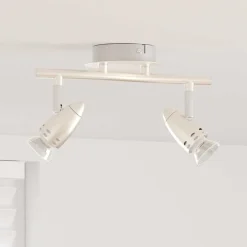vidaXL Plafondspot met schijnwerpers Nikkel 27 x 10 x 12 cm Metaal