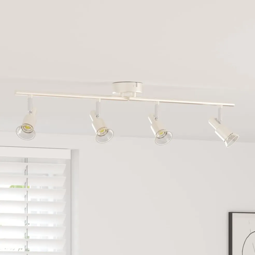 vidaXL Plafondspot met schijnwerpers Nikkel 70 x 9 x 12,5 cm Staal