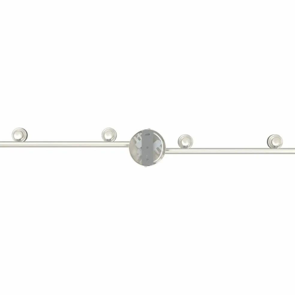 vidaXL Plafondspot met schijnwerpers Nikkel 70 x 9 x 12,5 cm Staal