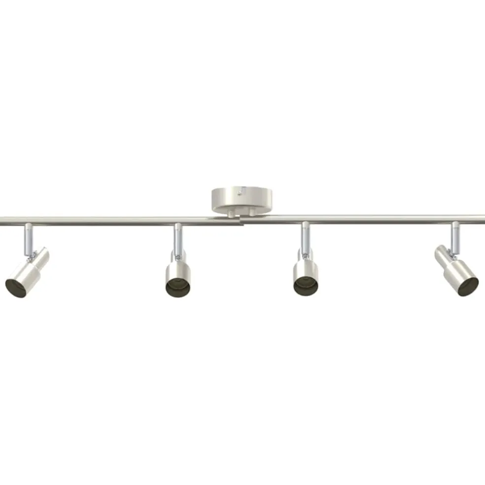 vidaXL Plafondspot met schijnwerpers Nikkel 70 x 9 x 12,5 cm Staal