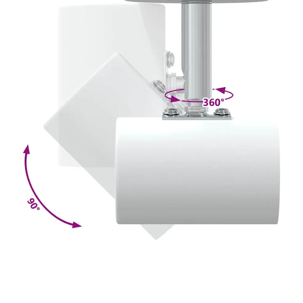 vidaXL Plafondspot met schijnwerpers Wit 6,5 x 6 x 11,5 cm Metaal