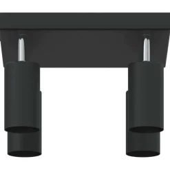 vidaXL Plafondspot met schijnwerpers Zwart 26 x 26 x 16 cm Metaal