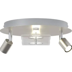 vidaXL Plafondspot Nikkel 29 x 29 x 11 cm Staal en Glas