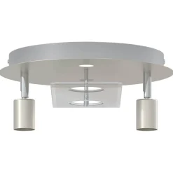 vidaXL Plafondspot Nikkel 29 x 29 x 11 cm Staal en Glas