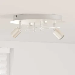vidaXL Plafondspot Nikkel 29 x 29 x 11 cm Staal en Glas