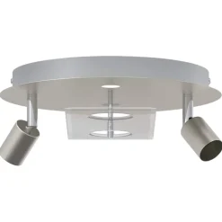 vidaXL Plafondspot Nikkel 29 x 29 x 11 cm Staal en Glas