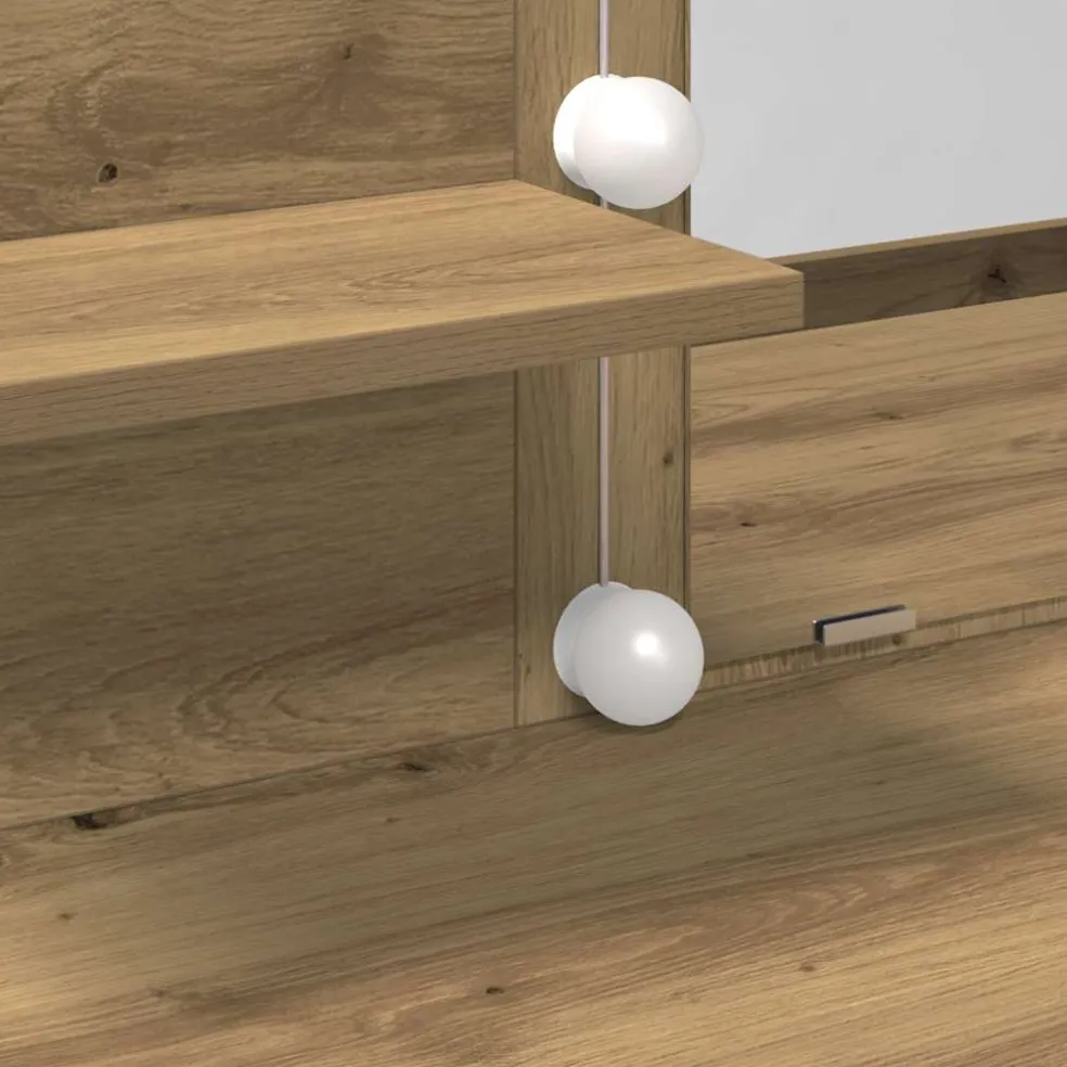 vidaXL Plafondtafel Artisan Eiken 100 x 40 x 130 cm Bewerkt hout