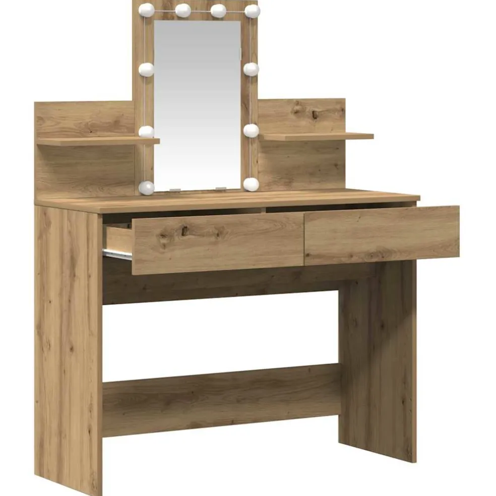 vidaXL Plafondtafel Artisan Eiken 100 x 40 x 130 cm Bewerkt hout