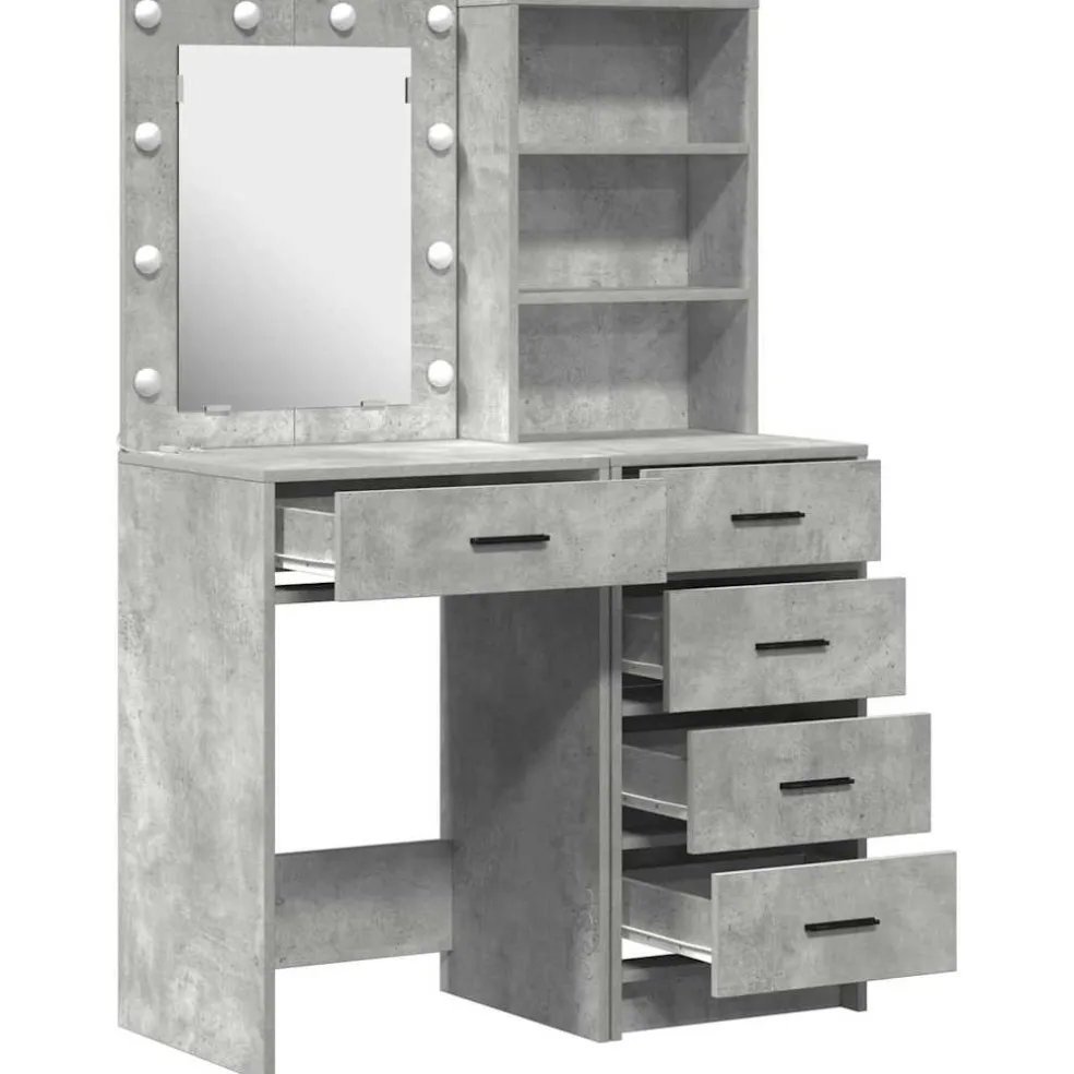 vidaXL Plafondtafel 2 st Grijs 50 x 41 x 135 cm Bewerkt hout