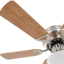 vidaXL Plafondventilator met lamp 82 cm lichtbruin