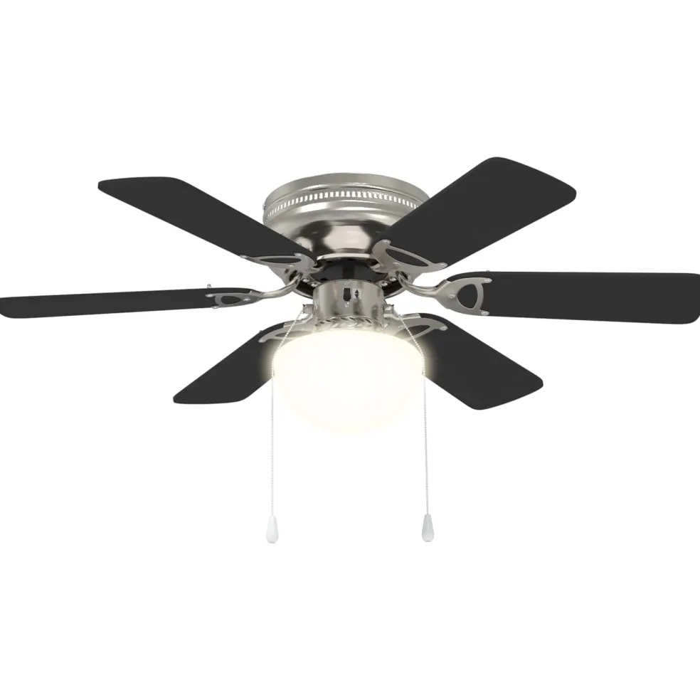 vidaXL Plafondventilator met licht Ø 82 cm Zwart