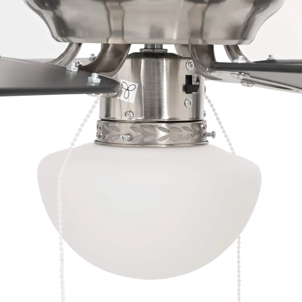 vidaXL Plafondventilator met licht Ø 82 cm Zwart