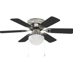 vidaXL Plafondventilator met licht Ø 82 cm Zwart