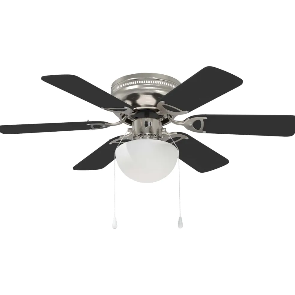 vidaXL Plafondventilator met licht Ø 82 cm Zwart