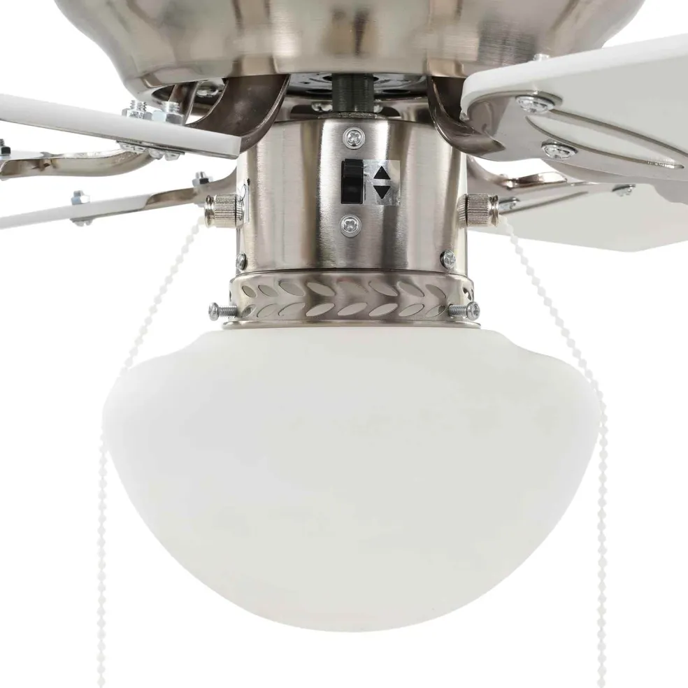 vidaXL Plafondventilator met licht Ø 82 cm Wit