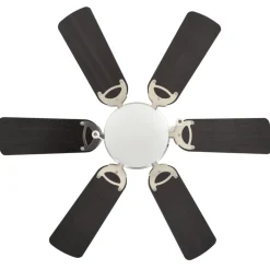 vidaXL Plafondventilator met lamp 82 cm donkerbruin