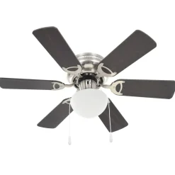 vidaXL Plafondventilator met lamp 82 cm donkerbruin