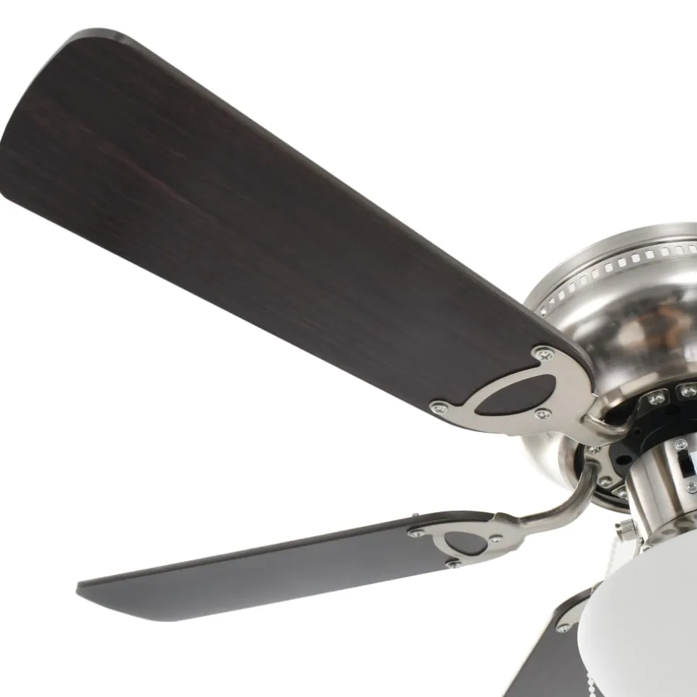 vidaXL Plafondventilator met lamp 82 cm donkerbruin